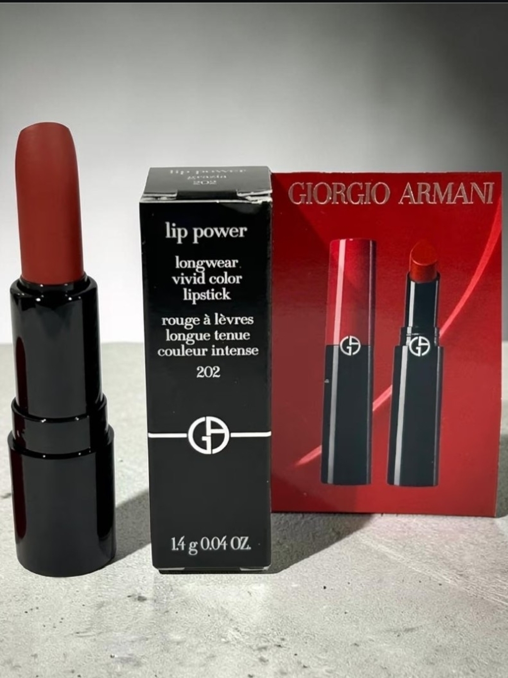 Giorgio Armani Mini Lip Power Longwear Vivid Color Lipstick NIB - Picture 3 of 3